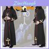 Men's Medieval Priest Costume For Cosplay And Halloween Cotton Blend Fabric, Available In M, L, Xl