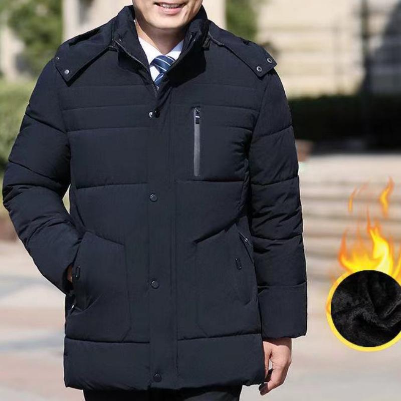 Winter Men's Jacket Thickened Warm Waterproof Hooded Jacket Windproof Jacket
