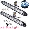 2Pcs 9 LED 12V Car Daytime Running Light  Flexible Waterproof Fog Day Driving Head Lamp