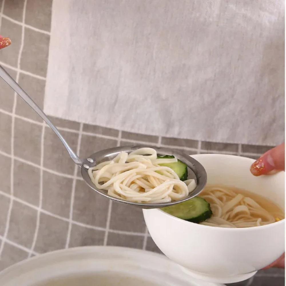 Kitchen Multi-functional Filter Spoon Stainless Steel Fine Mesh Wire Oil Skimmer Strainer Fried Food Net Kitchen Gadgets