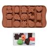 Original Deals Silicone Mold for Chocolate Candy Jelly Ice Cubes 21x10x1cm Heart Star Multi-Symbol Kitchen Baking Tool