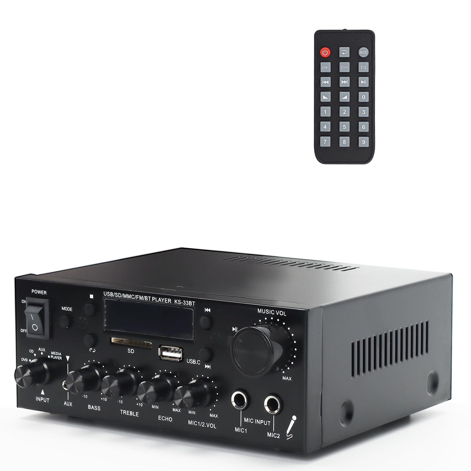 

Усилитель мощности Bluetooth Аудио Усилитель звука Усилитель микрофона HIFI Цифровой усилитель Максимальная выходная мощность 200 Вт Аудио RC Поддержка Автомобильный Домашний Использование USB