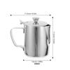 Stainless Steel Coffee Milk Frothing Pitcher Lid 350Ml Precision Spout Latte Art Espresso Milk Frother Jug Handle Coffee
