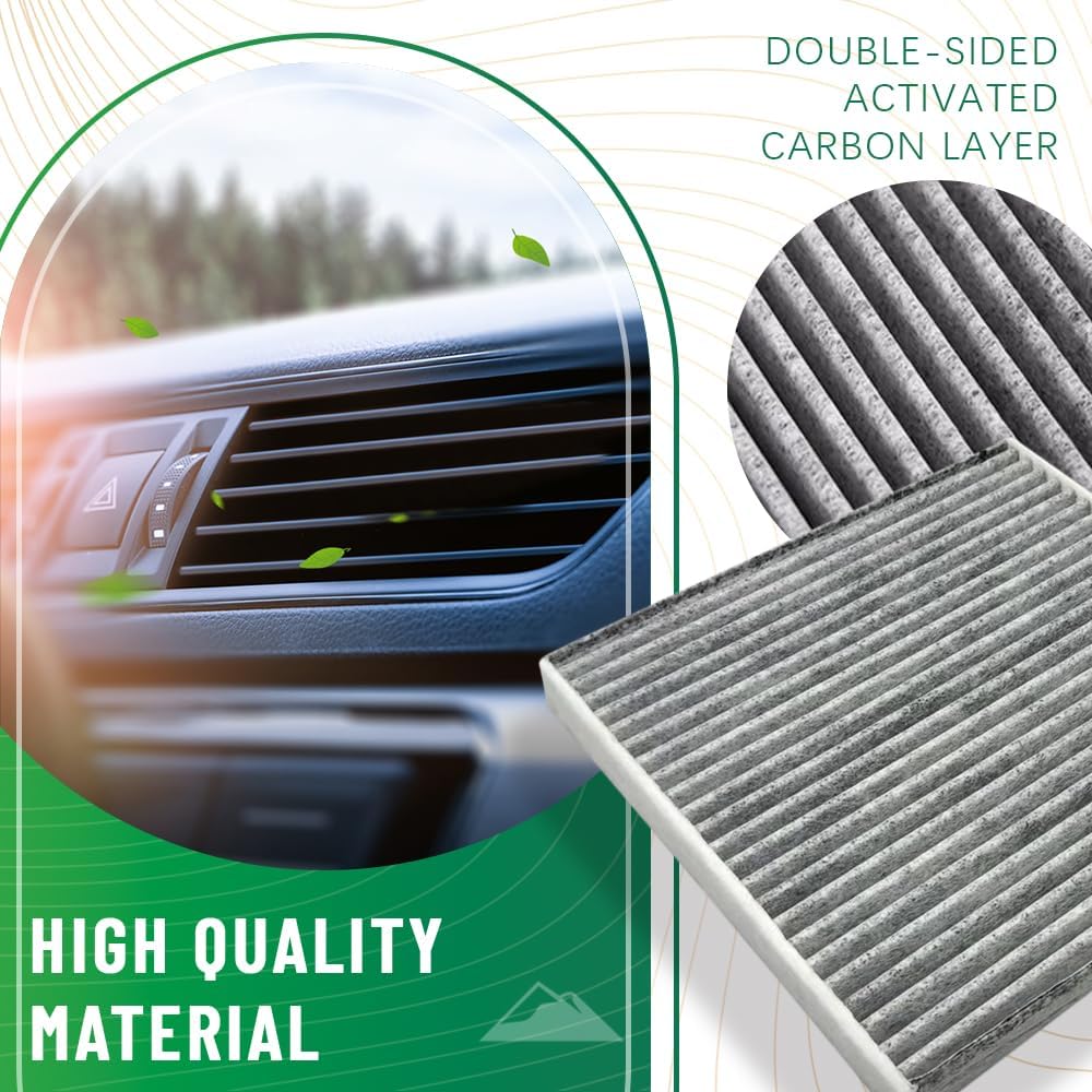CF10285 Cabin Air Filter, Premium Cabin Filter With Activated Carbon, Car Air Filter Replacement For Camry 2007-2017 Corolla 2009- Rav4 2006-2018