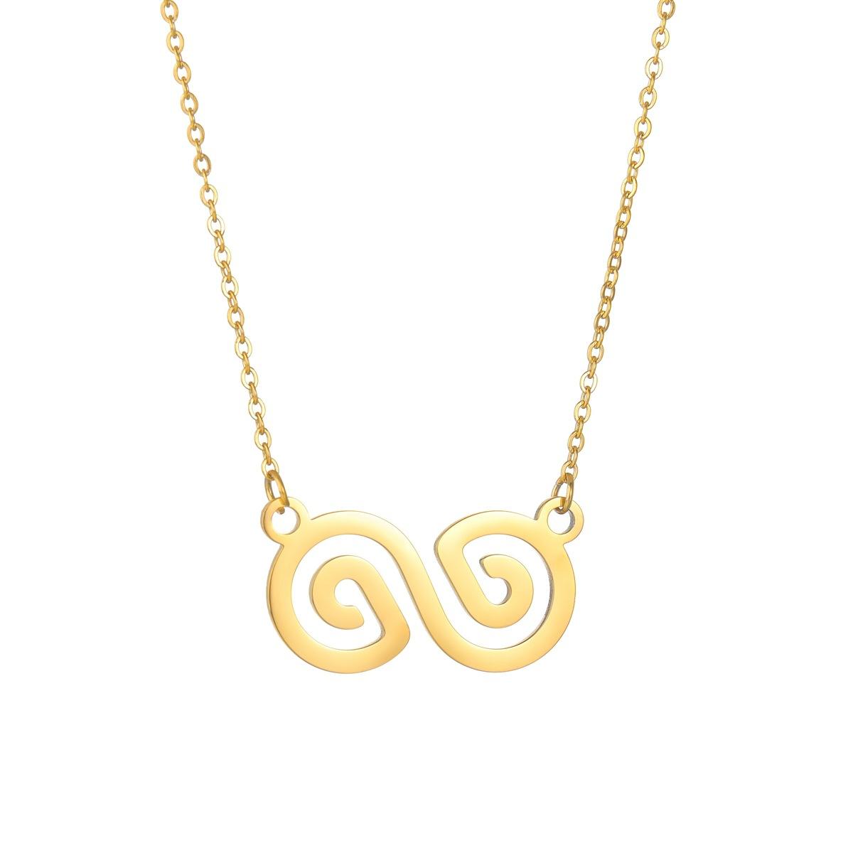 

Heartbeat Necklace Women Love Heart Necklaces & Pendants Medical Nurse Doctor Lover Gifts Stainless Steel Gold&45cm