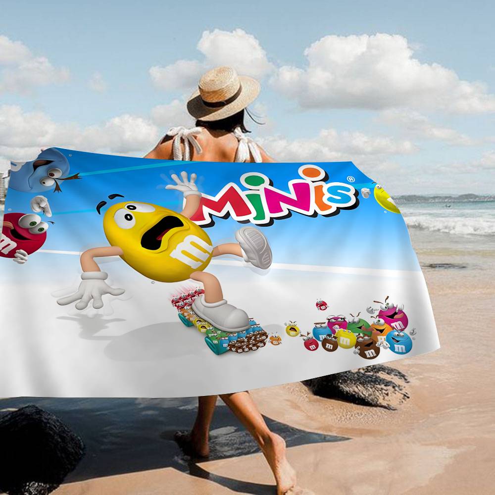Carpet M&M Candy Snacks Microfiber Beach Towel Absorbent Quick dry Soft Yoga Swimming Resort Mountain Climbing Towel
