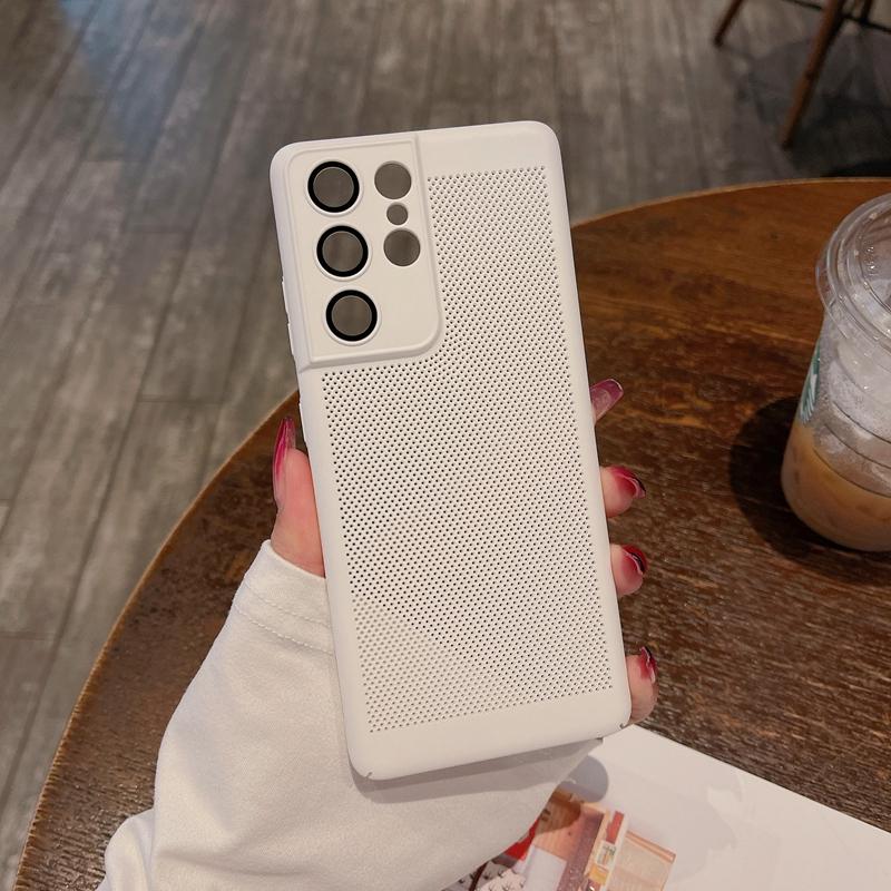 Heat Dissipation Breathe Phone Case for Samsung Galaxy S23 Ultra S22 Plus S21 FE S20 Note 20 10 Luxury Ultra Thin Cooling Cover