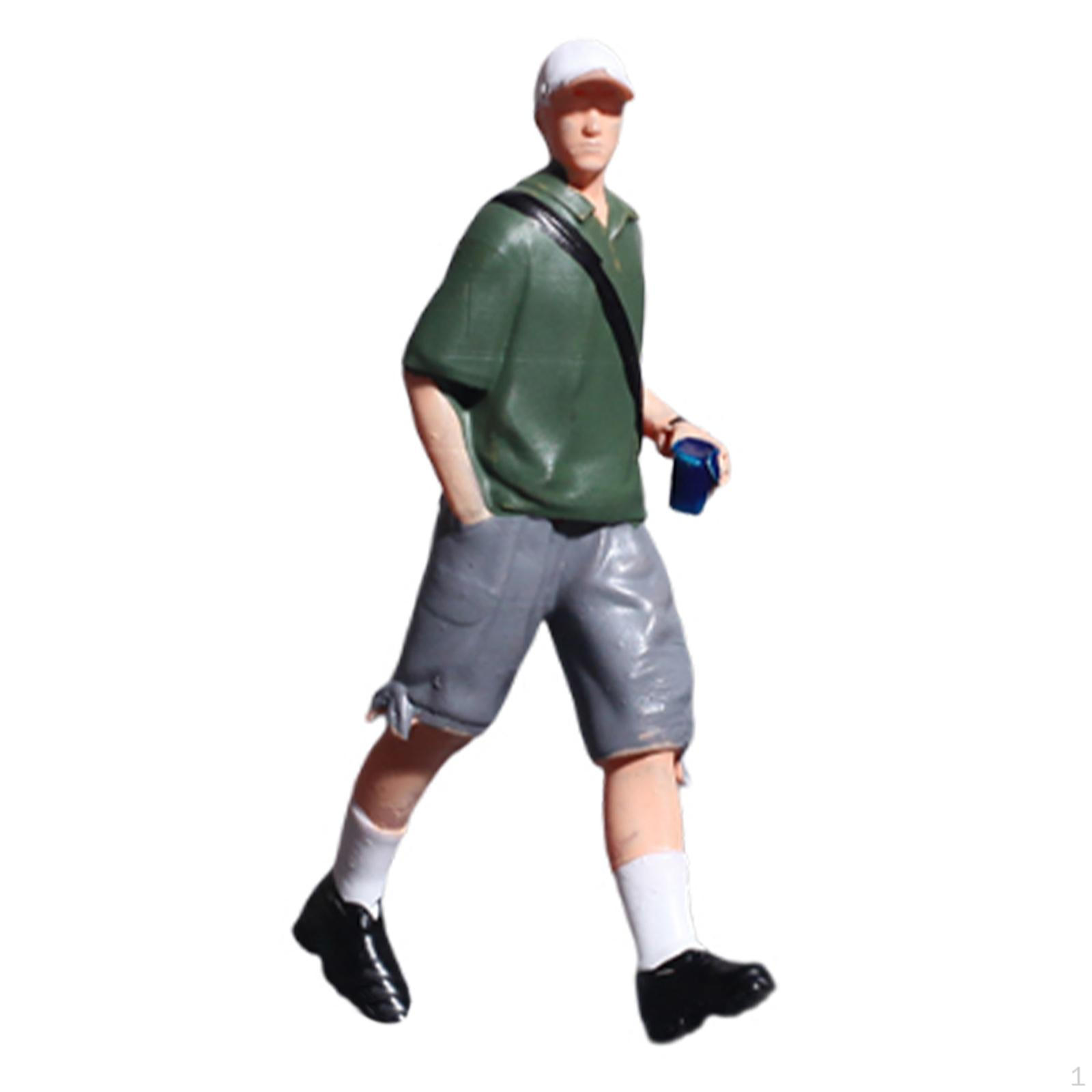 

1/64 Miniature Figure for Diorama And Collections, Dollhouse Accessories, Small Human Man Green
