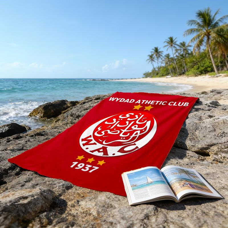 1pc Football Team (53) Beach Towel, Beach and Seaside Swimming Pool Equipment, Fashion Pattern, Rectangular, Travel Essentials