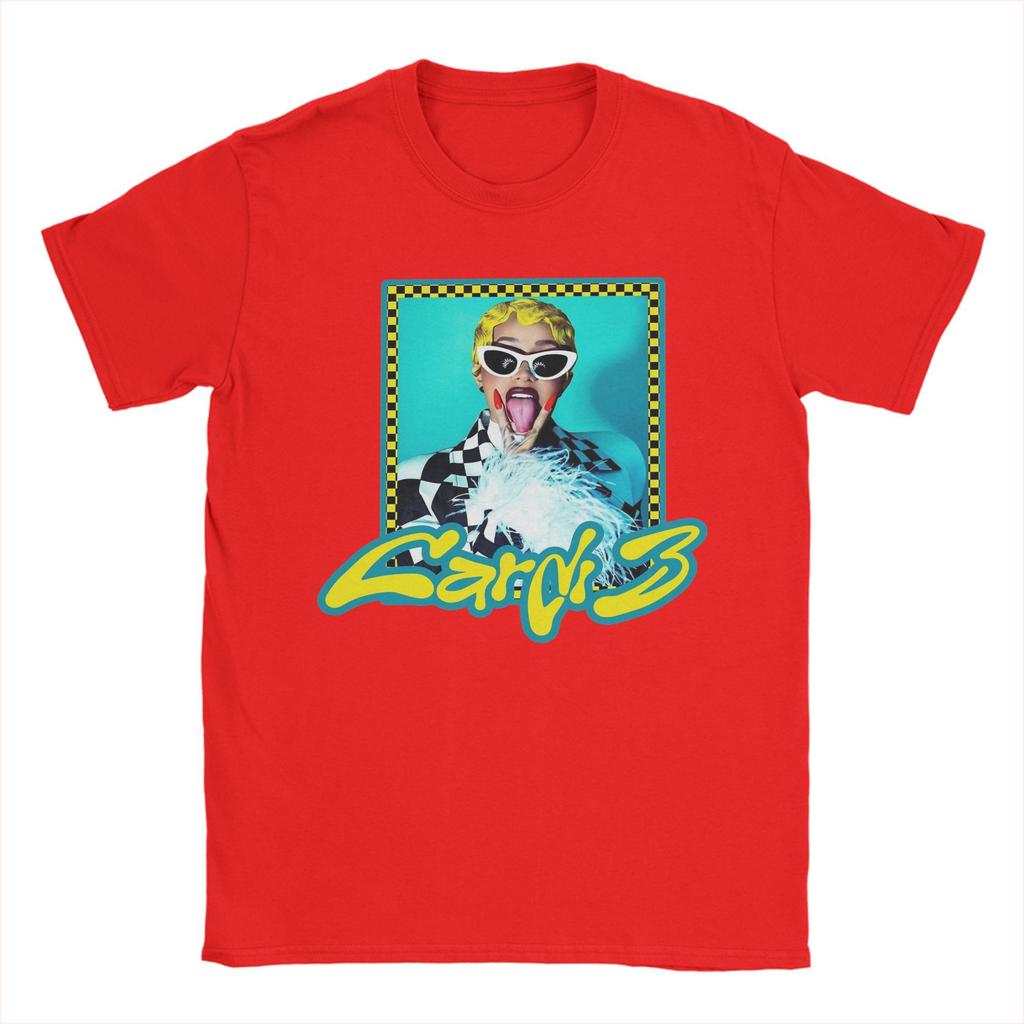 Rapper Cardi B T-Shirts for Men  Humor Cotton Tee Shirt Round Neck Short Sleeve T Shirt Plus Size Tops