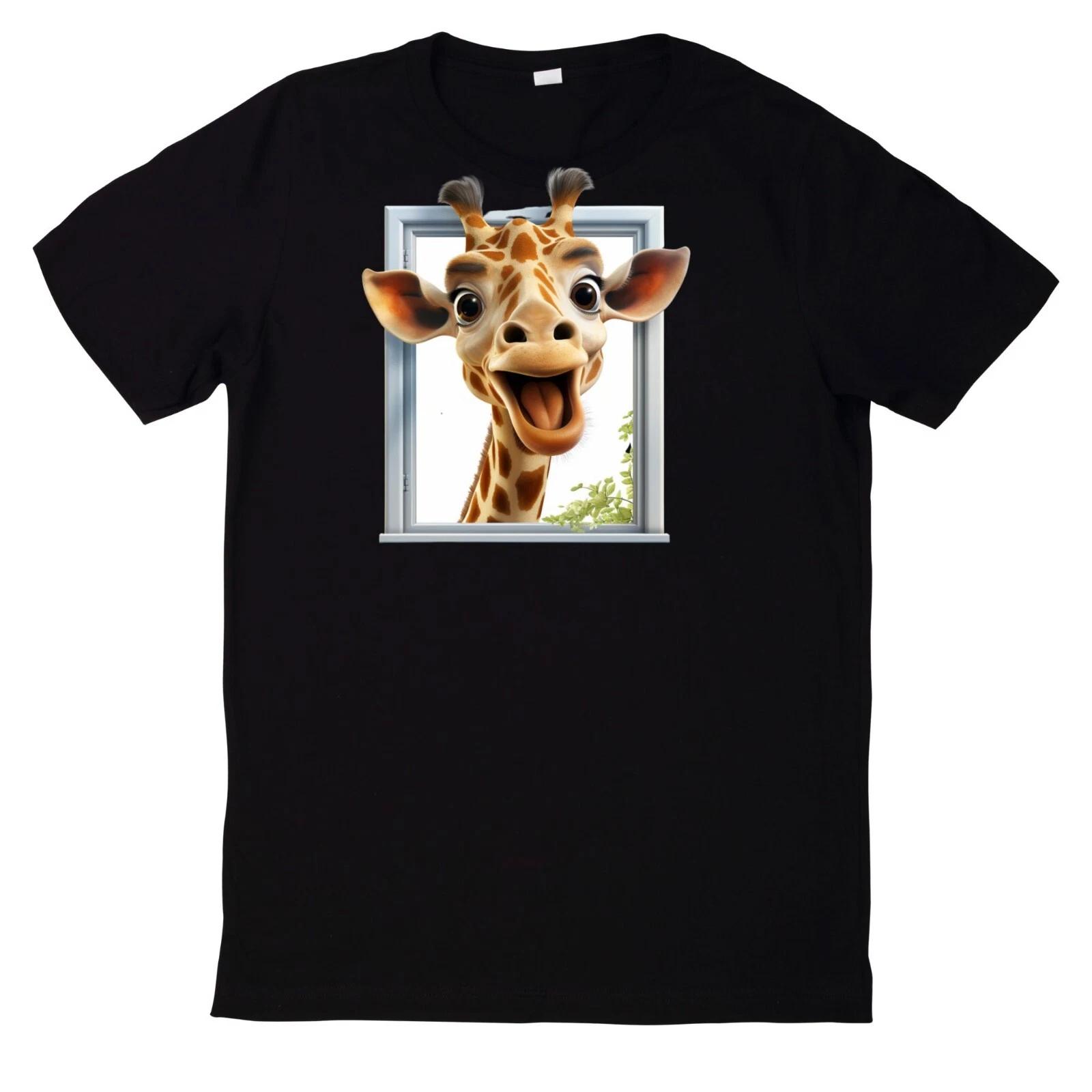 T-Shirt Giraffe Tier Witzig Geschenkidee Lustig Geschenk Motiv Baumwolle XXXXL