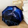 Lucifer Supernatural Drama Poster Automatic Umbrella Suitable Travel Portable Umbrella Outdoor Sun Shading Umbrella Gift Daily Essentials