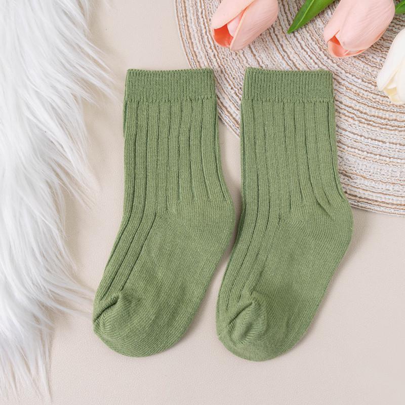 Baby Boys Girls Socks Breathable Toddlers Kids Short Socks Solid Soft Cotton Stripe Infant Princess Cute Socks For 0-8Years