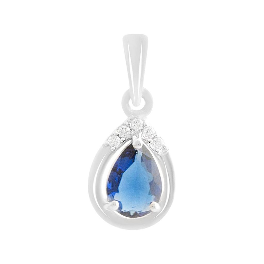 Silver Pendant with Nano Sapphire 0.58ct (2188971)