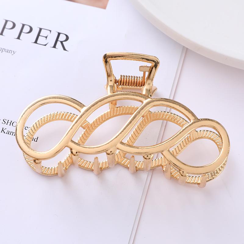 European & American Metal Cat Claw Hair Clip - Leaf Design for Ponytails