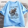 Get in Loser T Shirt Funny Raccoon Graphic T Shirts Cotton Short Sleeve Printed Casual Loose Oversize Cotton Clothing Tops