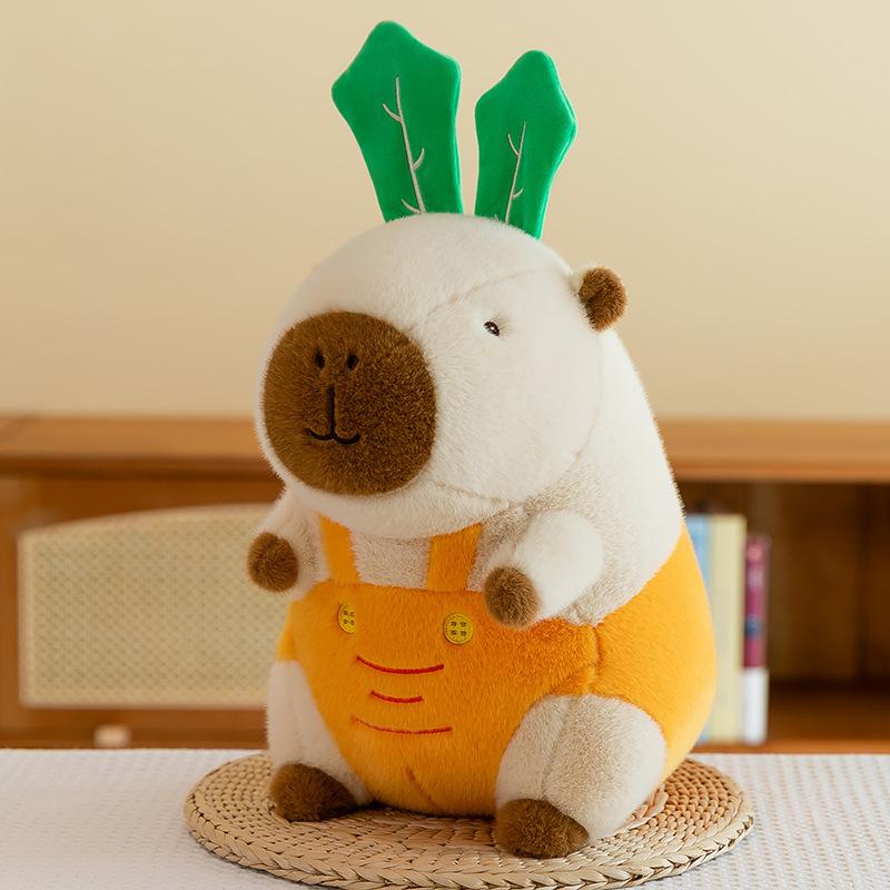 

Plush Carrot Capybara Toy Cute Cartoon Children Holiday Throw Pillow Doll Gift 30cm/11.81in
