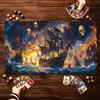 Fantasy Pirate Vessel Extended Game Mat NonSlip Rubber Base Stitched Edges Large Play Mat For Tabletop Trading Card Board Game