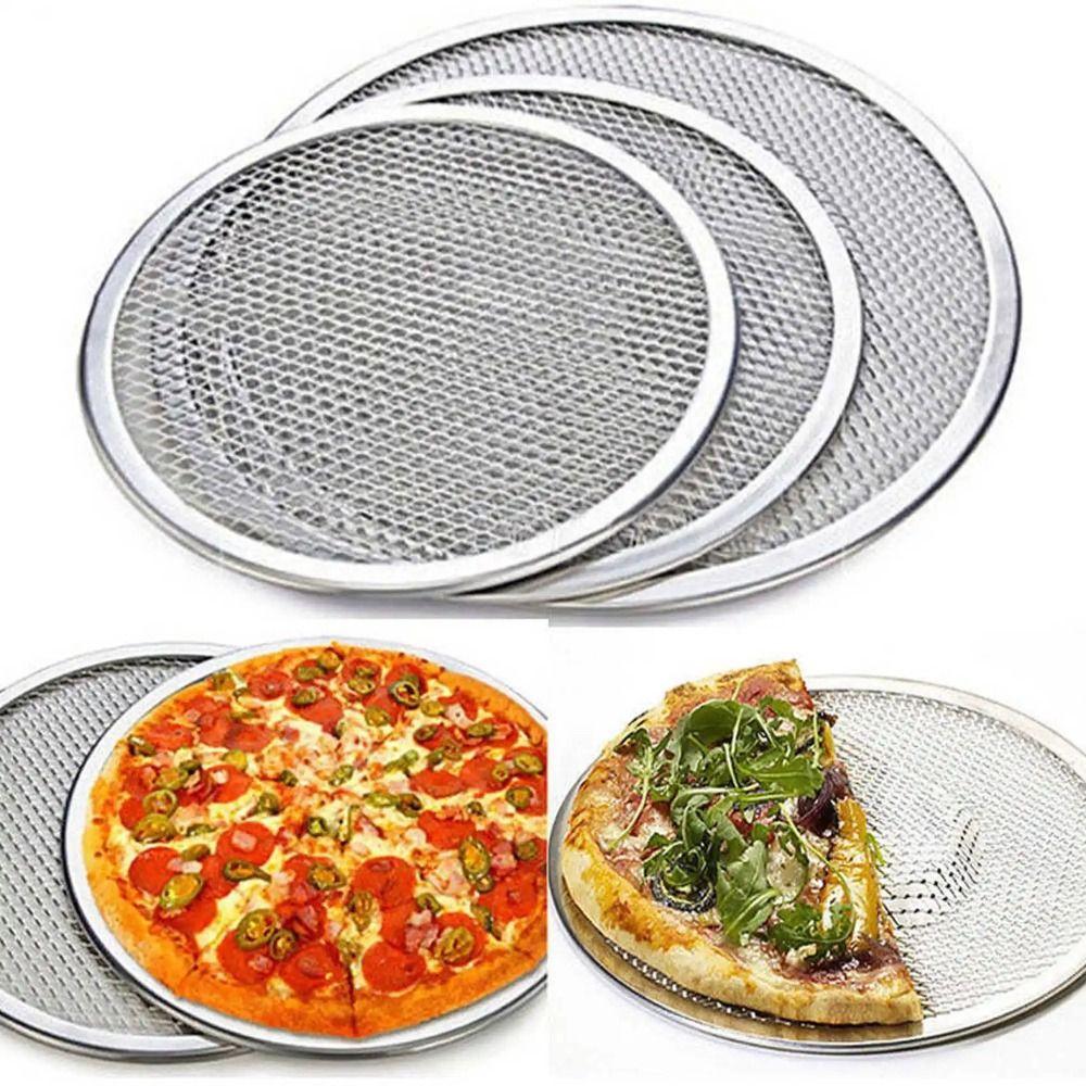 Metal Net Pizza Pan Reusable Bakeware Mesh Net Barbecue Grate  Kitchen