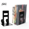 Music Decoration 1 Pair Metal Book Ends, Piano Musical Notes Decorative Bookend for Shelves, Heavy Cut Bookends Duty Holder Stand, Non-skid