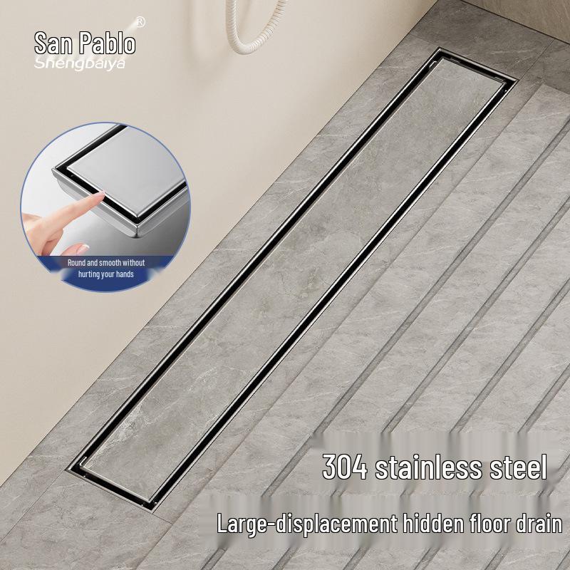 Bright Light 304 Stainless Steel Invisible Floor Drain - Odor-Resistant for Hotel Showers
