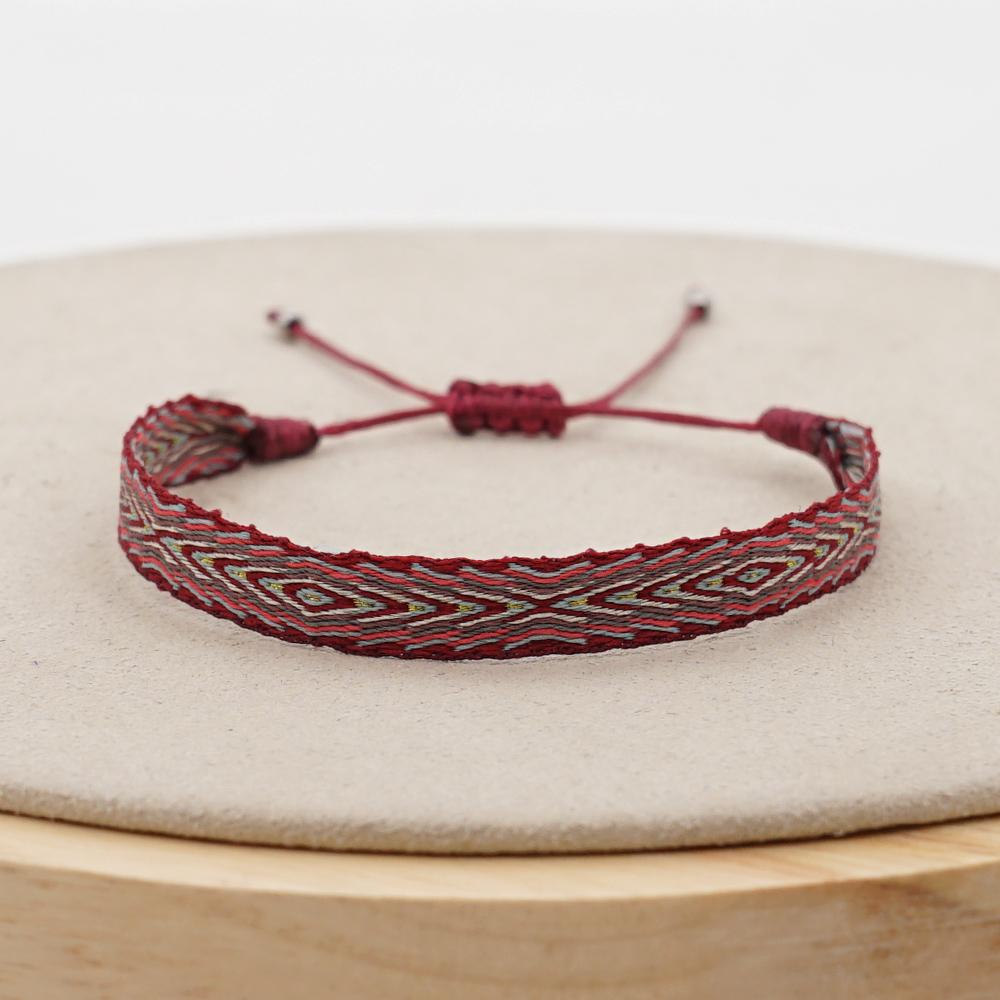 Easter New Boho Handmade Braided Bracelets For Women Pattern Friendship Rope Bracelet Vintage Colombia Weave Jewelry Textile