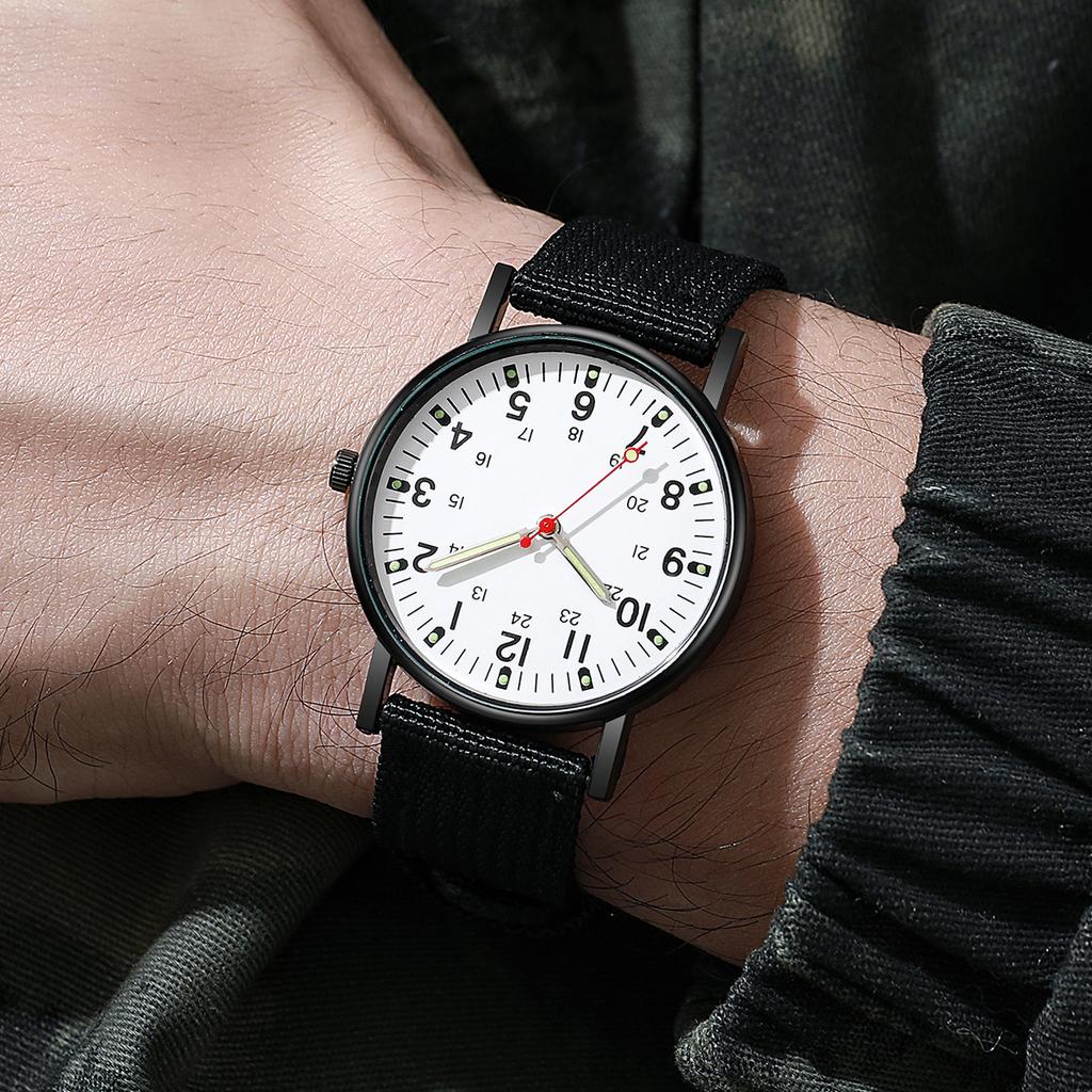 5PCS/Set Men Military Sports Watches Nylon Strap Simple Outdoor Quartz Wristwatch for Man Relogios Masculino