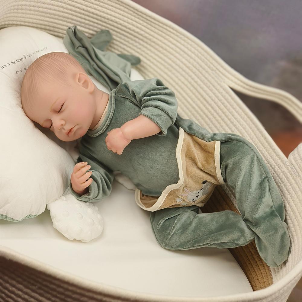 Bebe Reborn Puppen 48cm Loulou Handgemachte Bemalte Lebensechte Reborn Puppen Für Kinder Geschenke Puppe Spielzeug