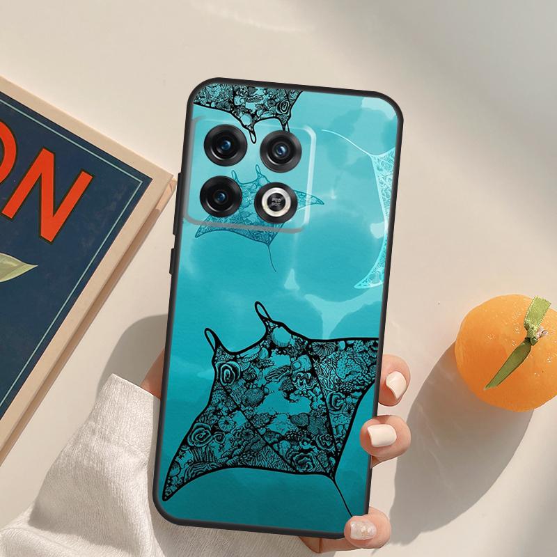 Tier-Manta-Rochen-Hülle Für OnePlus Ace 8T 9R 9RT 10T 8 9 11 10 Pro Hülle Für OnePlus Nord 2 2T N10 N20 N100 CE