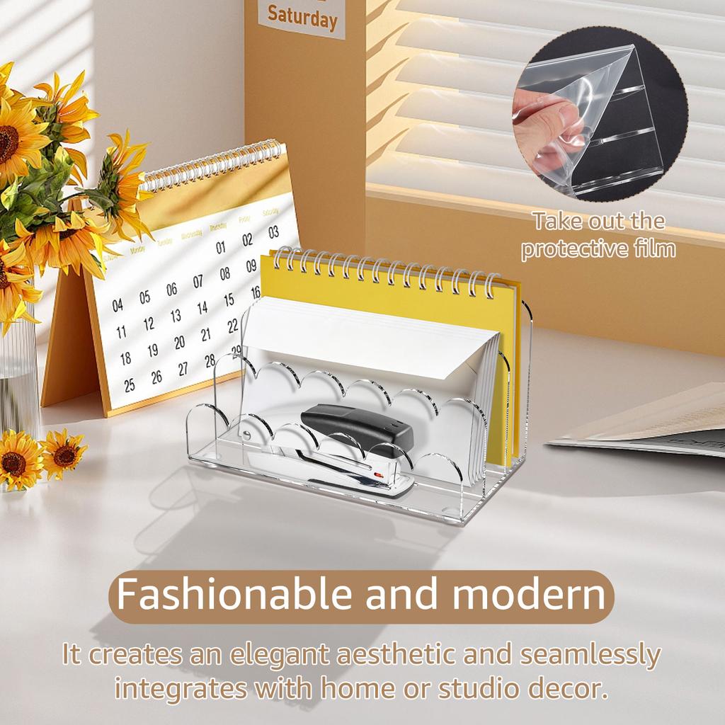 3 Compartment Acrylic File Holder Clear Mail Sorter Desk Organizer Vertical Letter Document Divider Holder Office Storage Rack