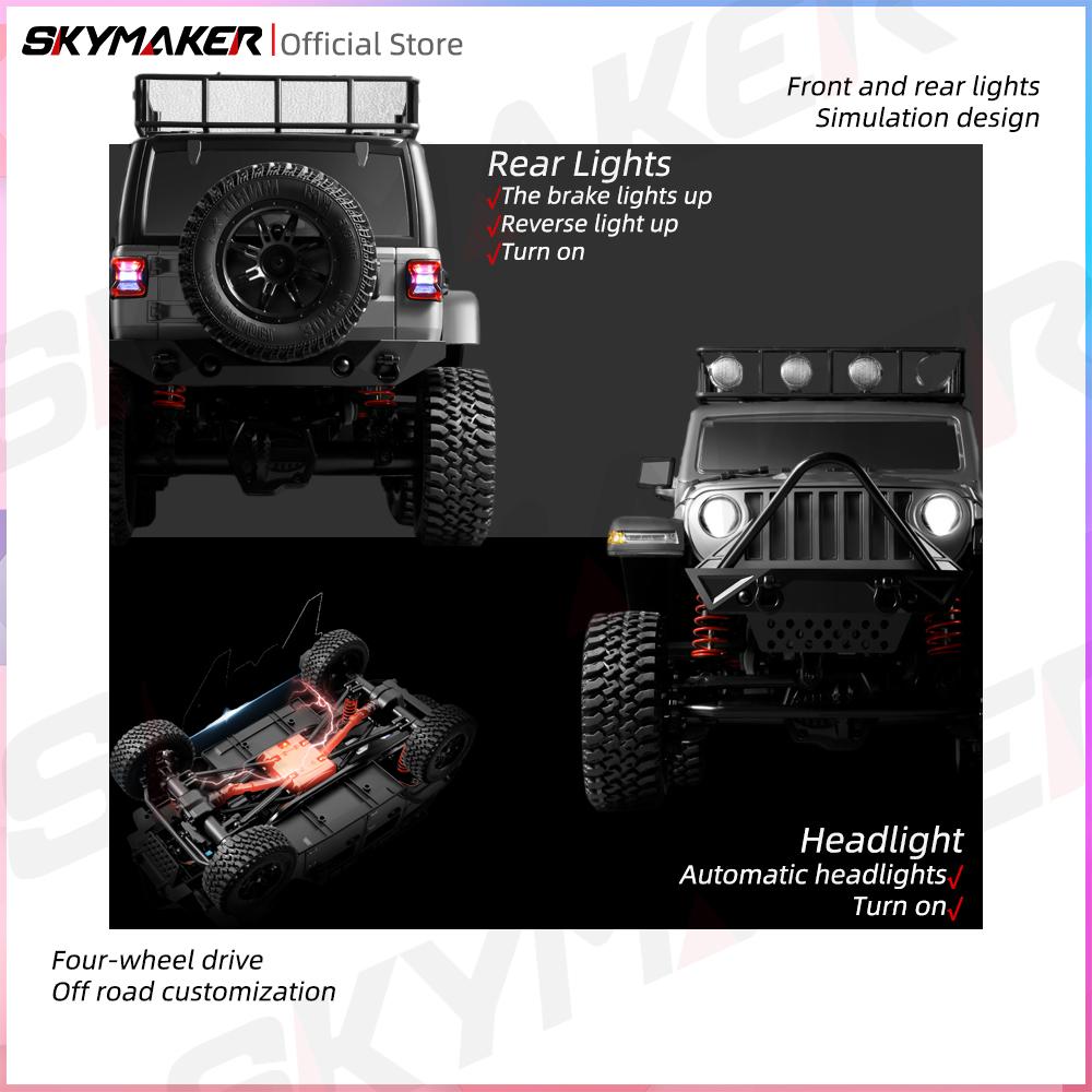 MN128 1/12 RC Car 4WD Jeep Model 2.4G Remote Control LED Light 4X4 Off Road 4WD Climbing RC Truck Electric Toy Car Gift for Boy