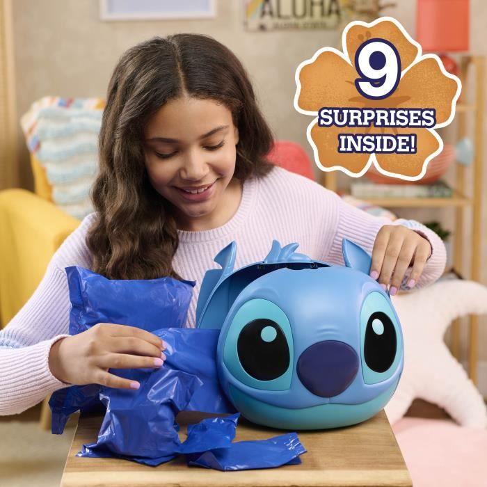 Interactive Toy - LICENSE /STITCH - Stitch Surprise Head - 23 Cm, 10 Hidden Accessories, Room Decoration