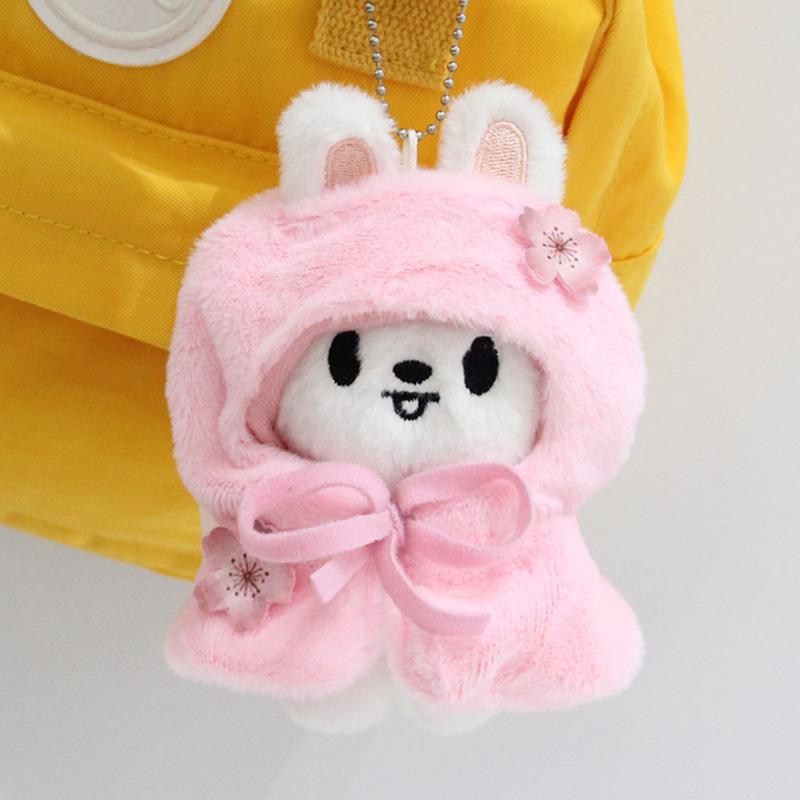New Cute Sakura Themed Toy Set With Cloak Shawl Dress Up Figure Bag Keychain Decorative Kawaii Plushie Doll Supplies Gift