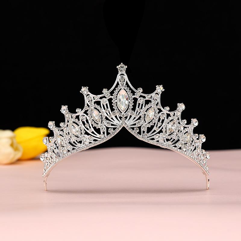 Children's Crown Hair Accessories  Cute Princesses Girls  Water Diamond King Crown Hair Bands Birthday Gifts for Girls Baby Headbands and Headwear