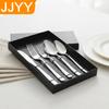 5PCS Stainless Steel Flatware Set Elegant Cutlery for Travel Camping Gift Box Ideal for Weddings Home Use