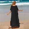 Women Beach Cover Up Loose Plus Size Bohemian Long Dress Bikini Top