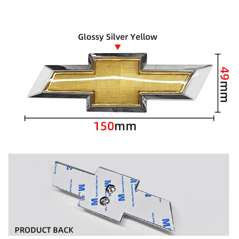 129mm 150mm 195mm 204mm 208mm 228mm Car Front Logo Grill Rear Bumper Tail Door Trunk Emblem Sticker 3D Accessories For Chevrolet
