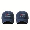 Pcs Perfect Valentines Day Gift for Him and Her Letter Embroidery Couple Baseball Cap Gift Classic Washed Old Vintage Duckbill