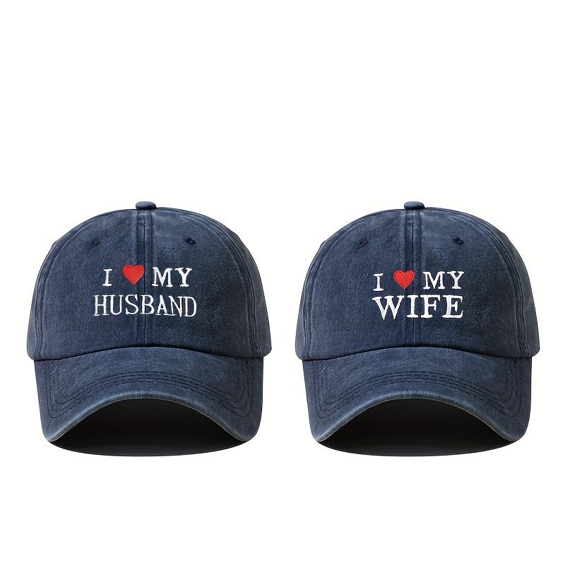 Pcs Perfect Valentines Day Gift for Him and Her Letter Embroidery Couple Baseball Cap Gift Classic Washed Old Vintage Duckbill