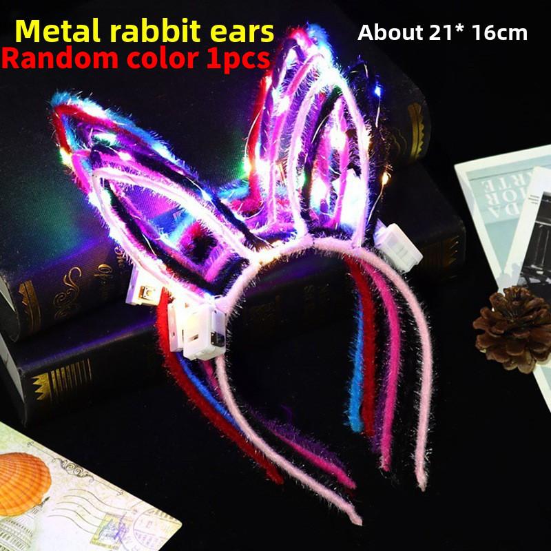 Rabbit Mouse Ears Luminous Headwear Cat Ear Crown Hair Accessory Gift