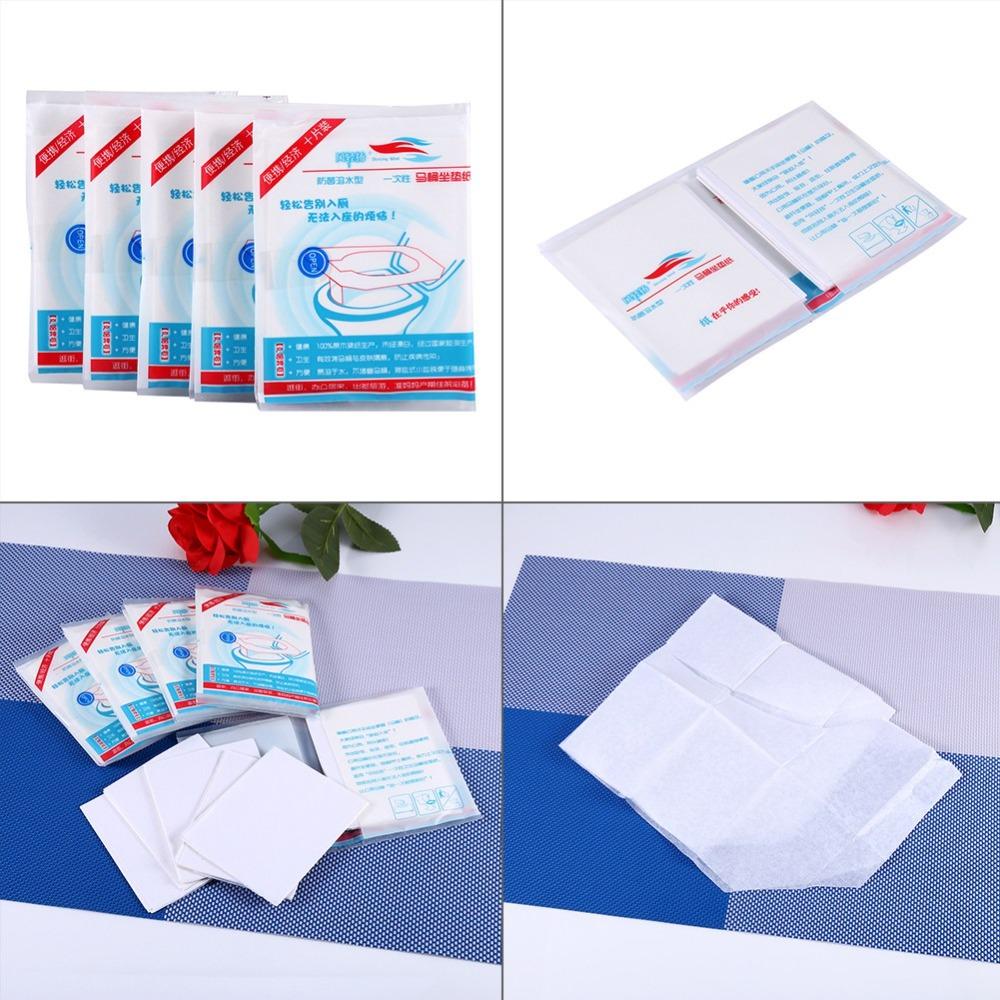 50 PCS Disposable Toilet Seat Covers 10pcs Per Pack Toilet Paper Pads Toilet Seat Mats  Hotel