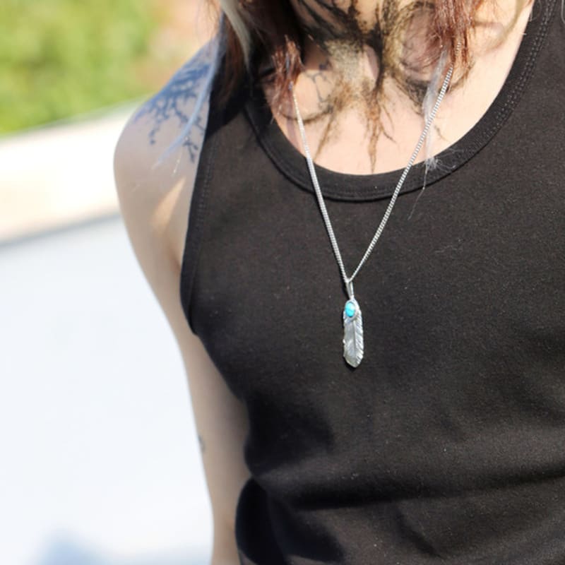 SHOVEOFF SVN-2007 Turkusowy Naszyjnik z Kotkiem