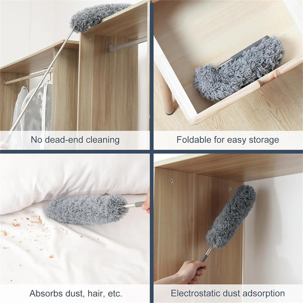 Microfiber Duster Extendable Duster Cleaner Brush Telescopic Catcher Mites Gap Dust Removal Dusters Home Cleaning Tools 2.5M