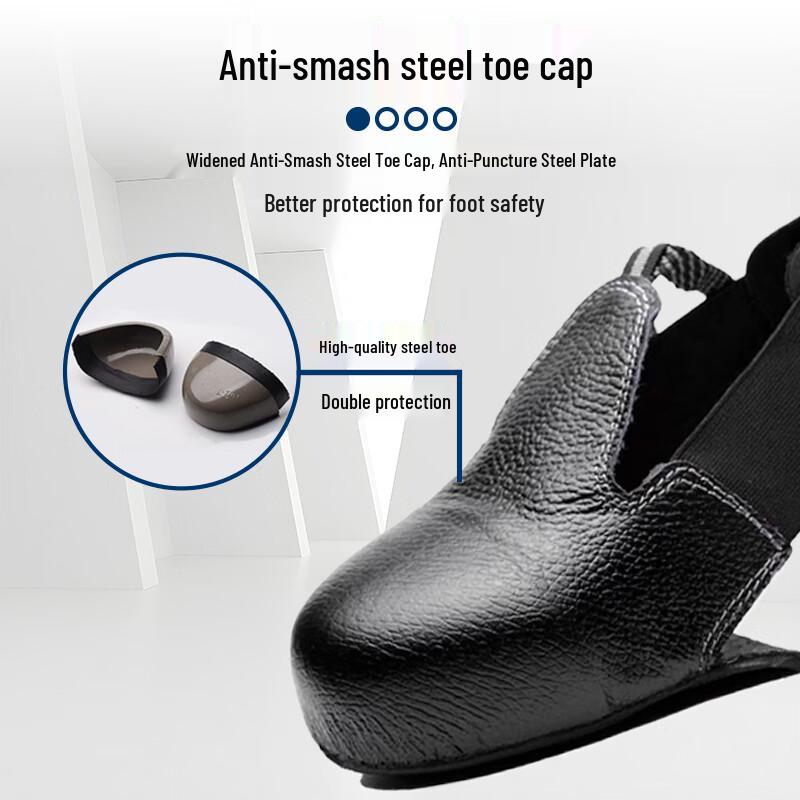 Laobaojia Cowhide Steel Toe Safety Shoe Covers Universal Fit (EU 36-46)