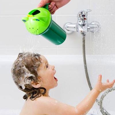 Cartoon Frog Shape Baby Kid Shampoo Cup Children Bathing Baby Shower Spoon Child Wash Cup