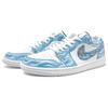 Jordan Air Jordan 1 Abrasion Resistant Low top Skateboard Shoes Unisex Blue White FQ7687-300(Team1108-)