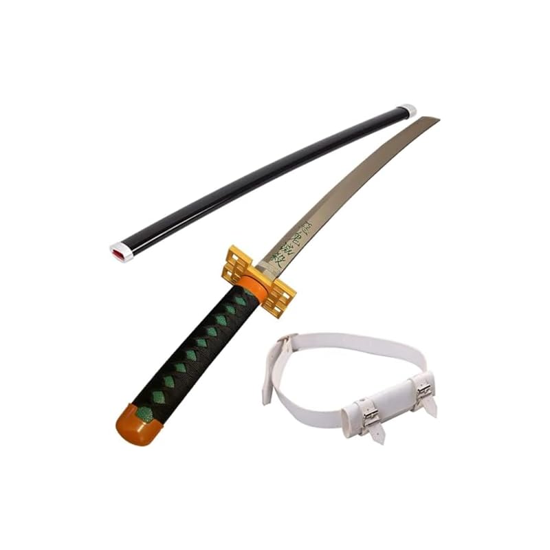 Demon Slayer Sword, ABS, Length: 104cm, Demon Slayer Nichirin Sword, High-Quality Replica Sword, Replica Sword, Giyu Tomioka Sword, Tanjiro Kamado