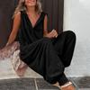 2025 Damenmode Ärmelloser Kapuzen-Jumpsuit mit langen Harems-Hosen