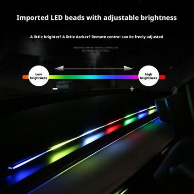Led Car Ambient Lights Acrylic Central Control Decorative Streamer Bluetooth Atmosphere Lamp Modification Symphony Lamp Kit U5E0