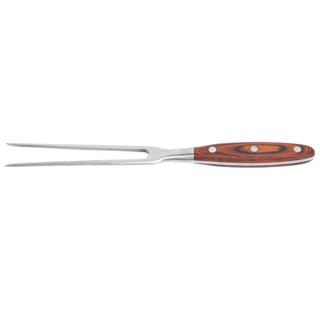 Meat Fork Stainless Steel Carving Fork with Wooden Handle for Kitchen Barbecue Serving Cooking